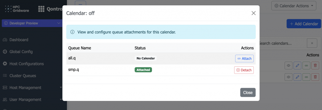 attaching calendars